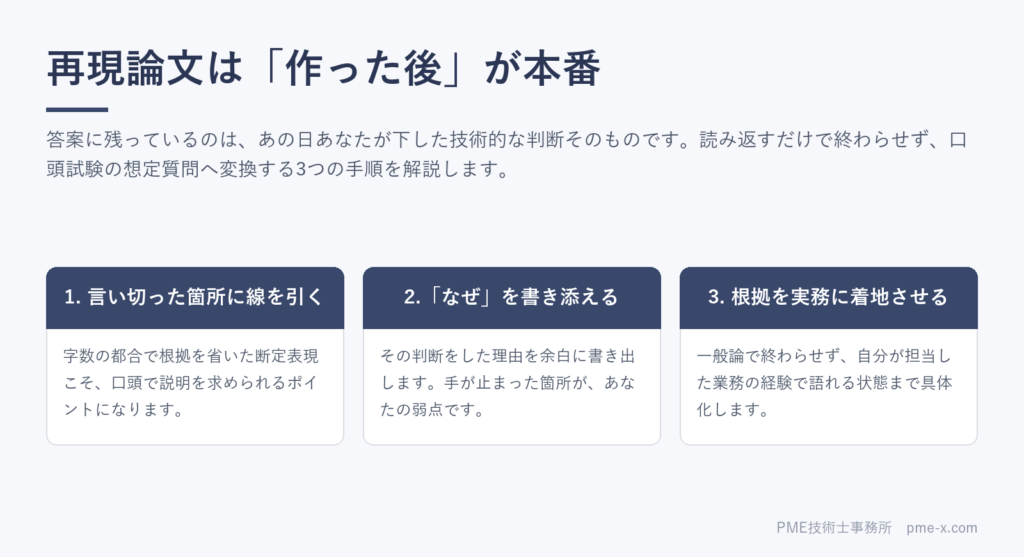 再現論文は作った後が本番｜口頭試験の想定質問に変える3ステップ