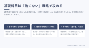 技術士一次試験 基礎科目の攻略｜5群のうち「捨てない」ための優先順位
